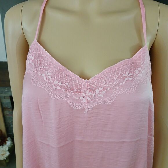 Cotton Bleu Women's Large Pink Silky Tank Top Adjustable Straps - Picture 4 of 10